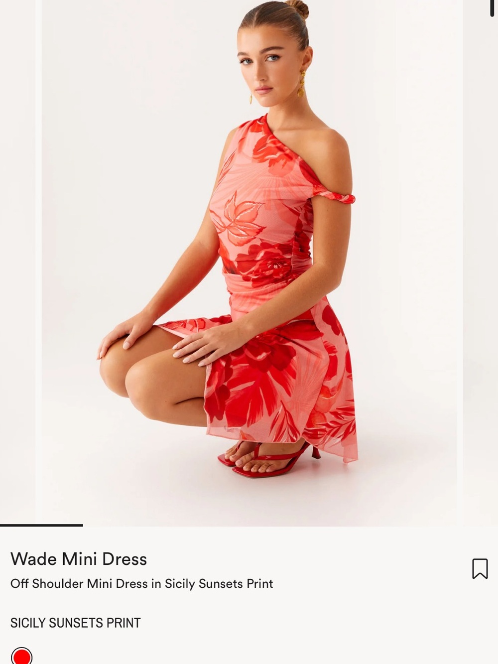 Peppermayo Wade Mini Dress- Sicily Sunsets Print